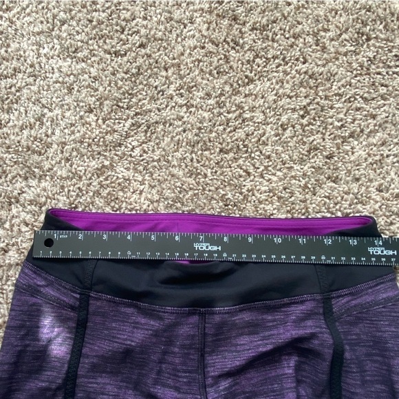 Lululemon Forme Pant Reversible Slub Denim Tender Violet Purple / Black Sz 8 - Picture 10 of 14